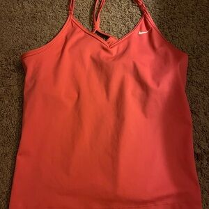 Nike Dri-FitWomen's Coral/Pink Tank Size Medium with Shelf Bra